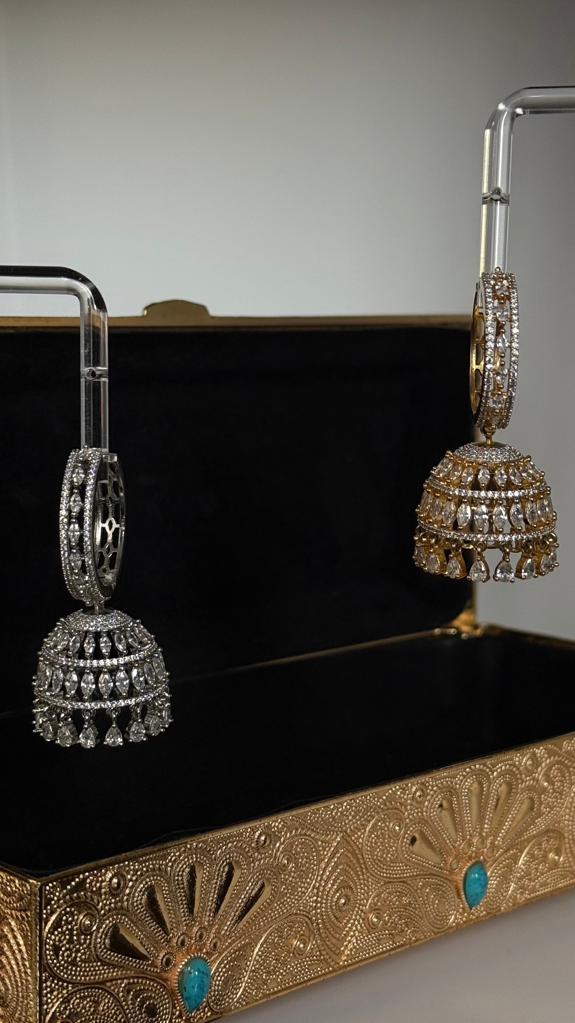 Sarima Jhumka Bundle (Gold + Silver)
