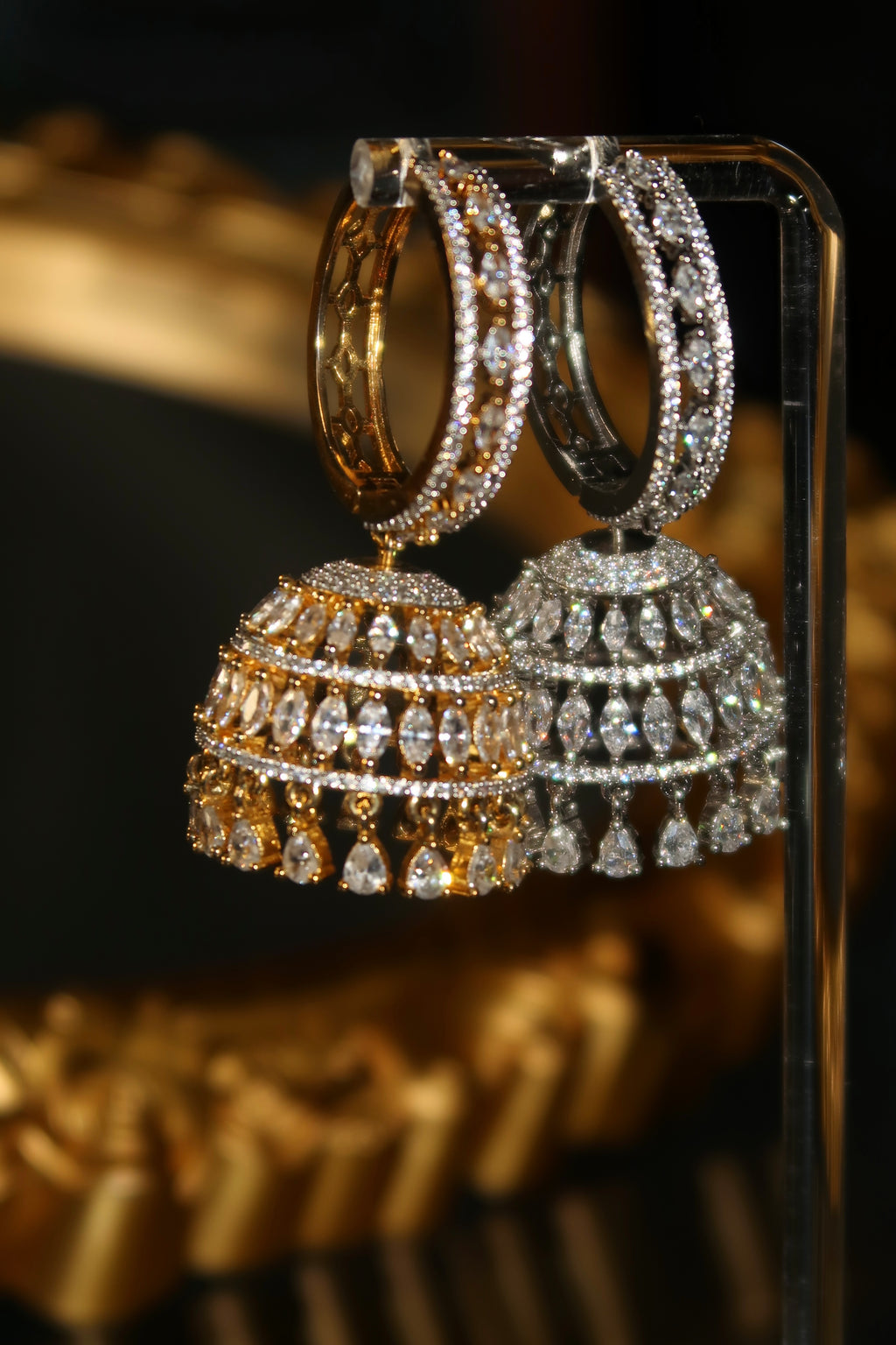 Sarima Jhumka Bundle (Gold + Silver)