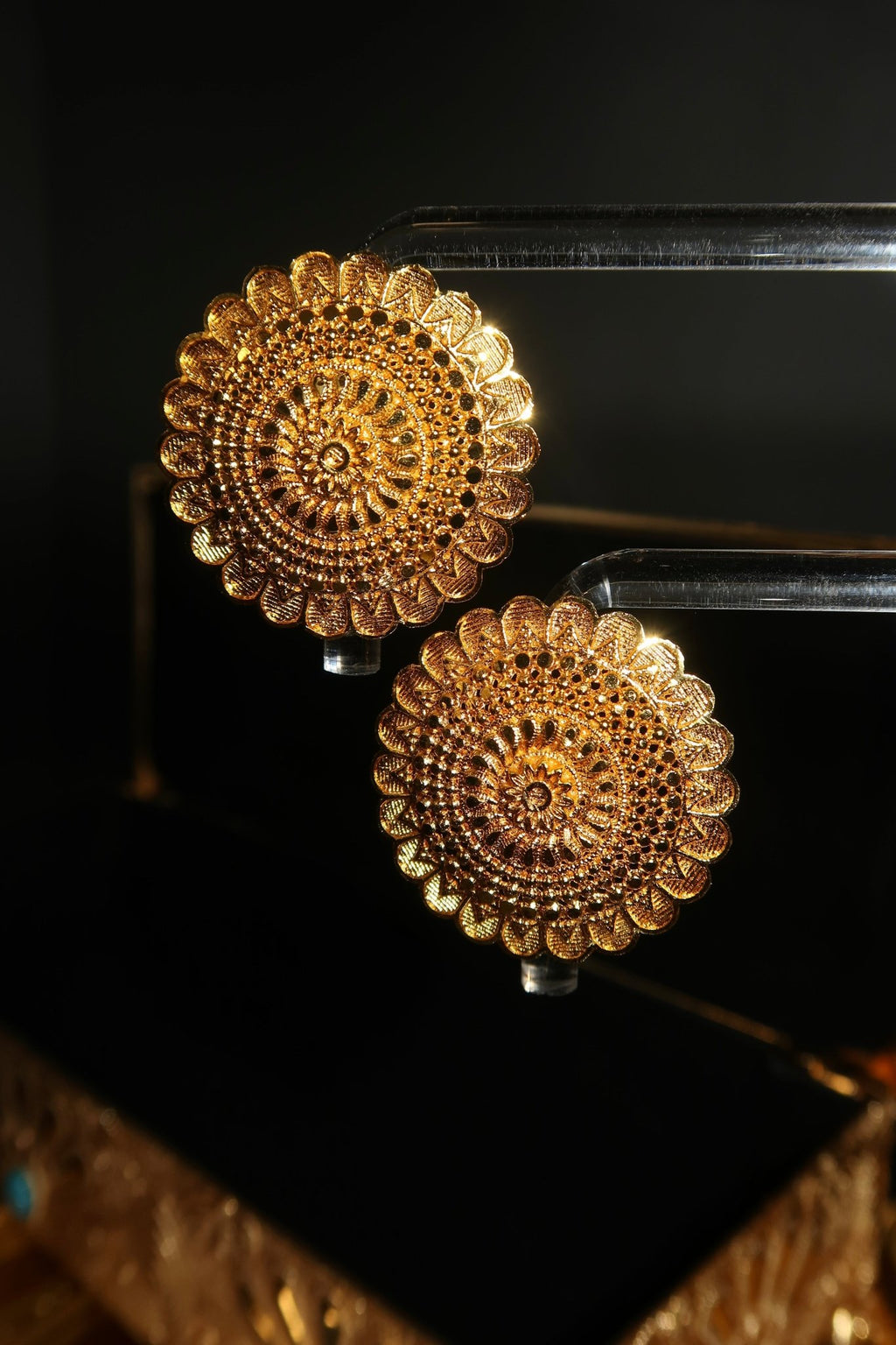 Isari Statement Bundle | 3 Gold Plated Jhumka & Stud Earrings Set - House of Isari