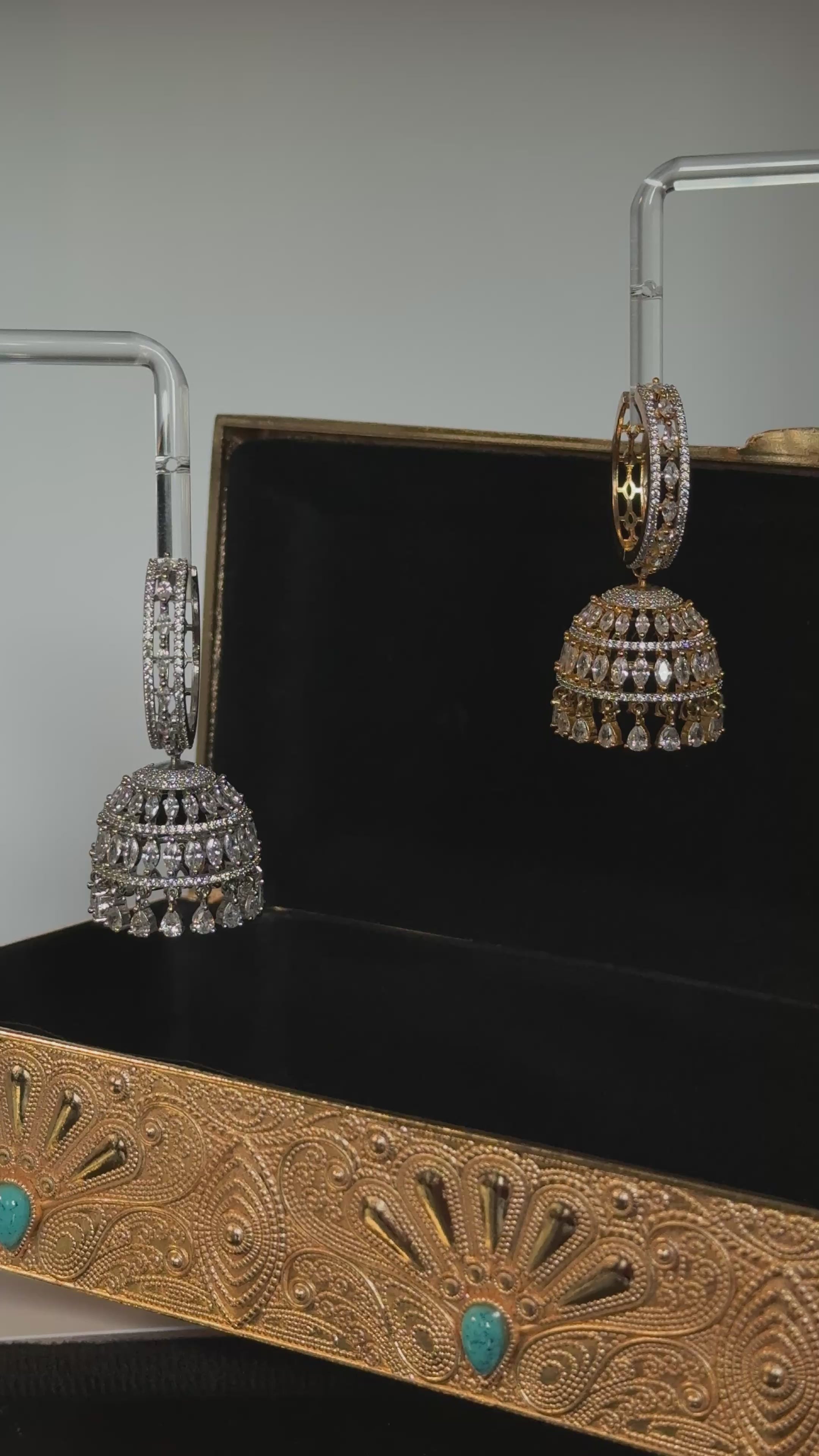 Sarima Jhumka Bundle (Gold + Silver)